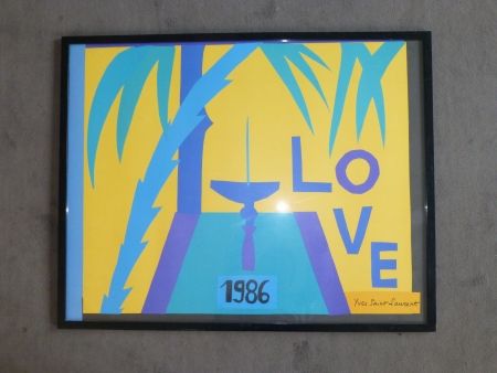 Affiche Saint Laurent - Love 1986