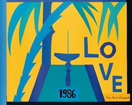 Affiche Saint Laurent - LOVE 1986