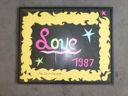 Affiche Saint Laurent - Love 1987