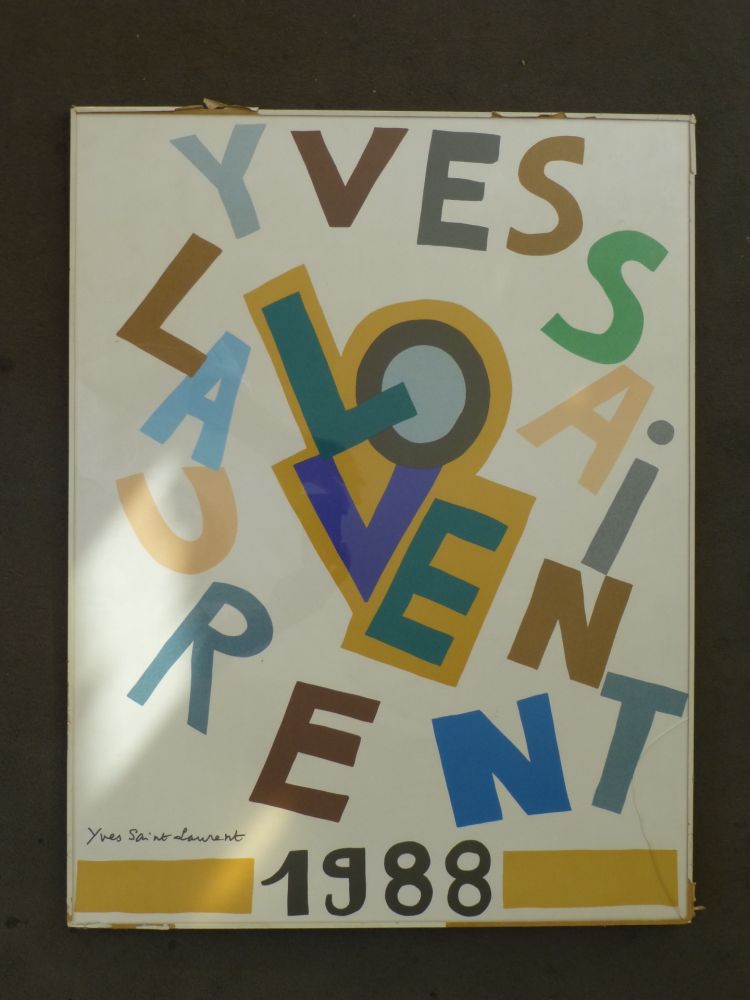 Affiche Saint Laurent - Love 1988