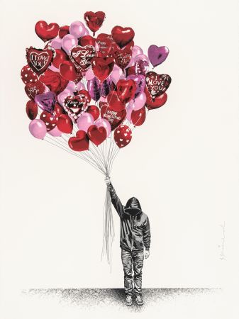 Sérigraphie Mr Brainwash - Love Is In The Air