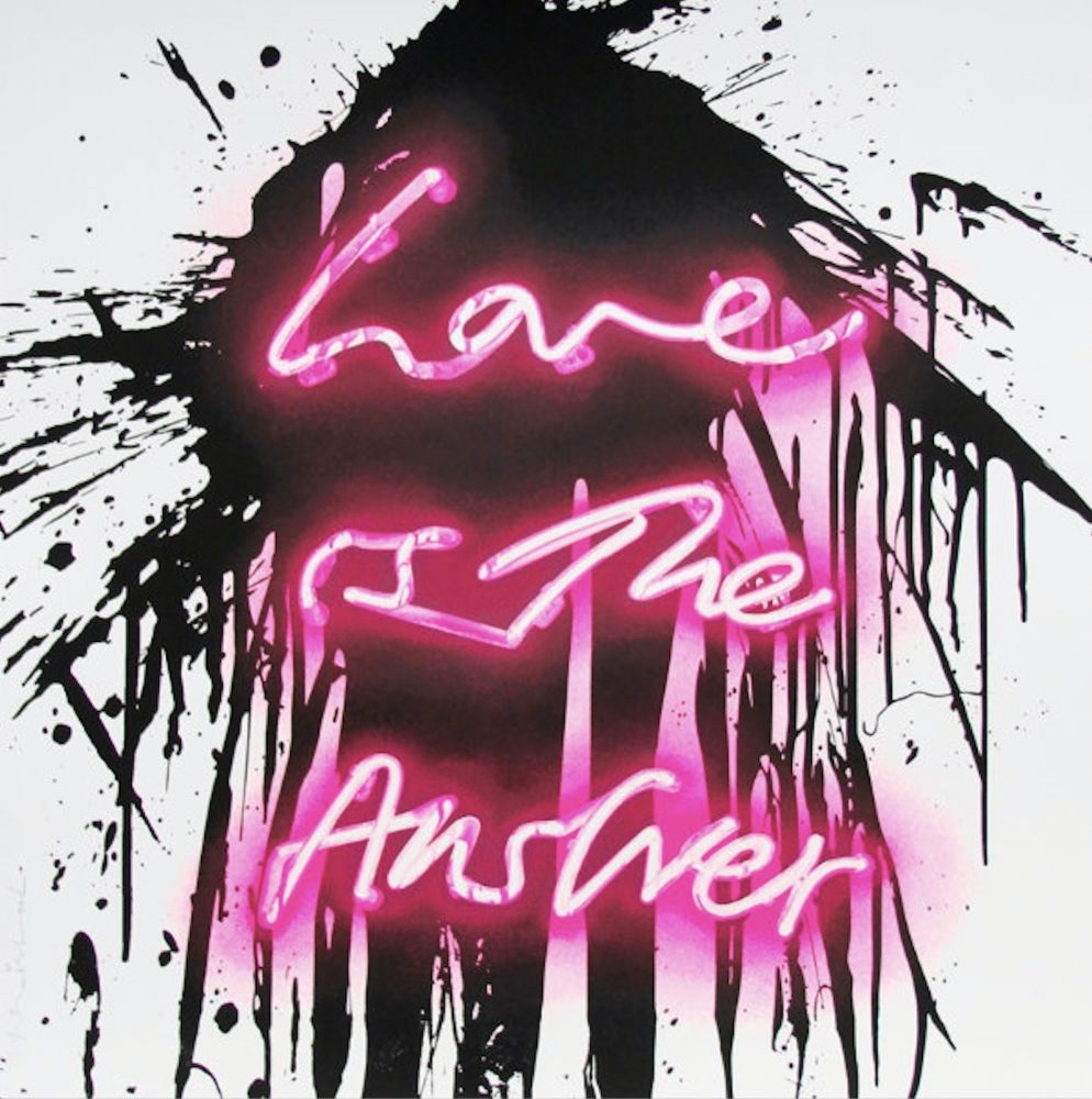 Sérigraphie Mr Brainwash - Love is the answer