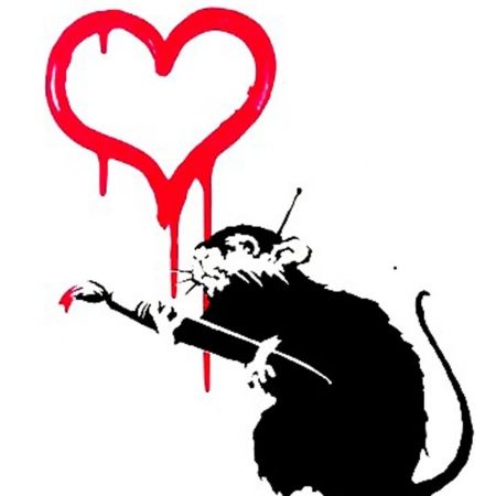 Sérigraphie Banksy - Love Rat