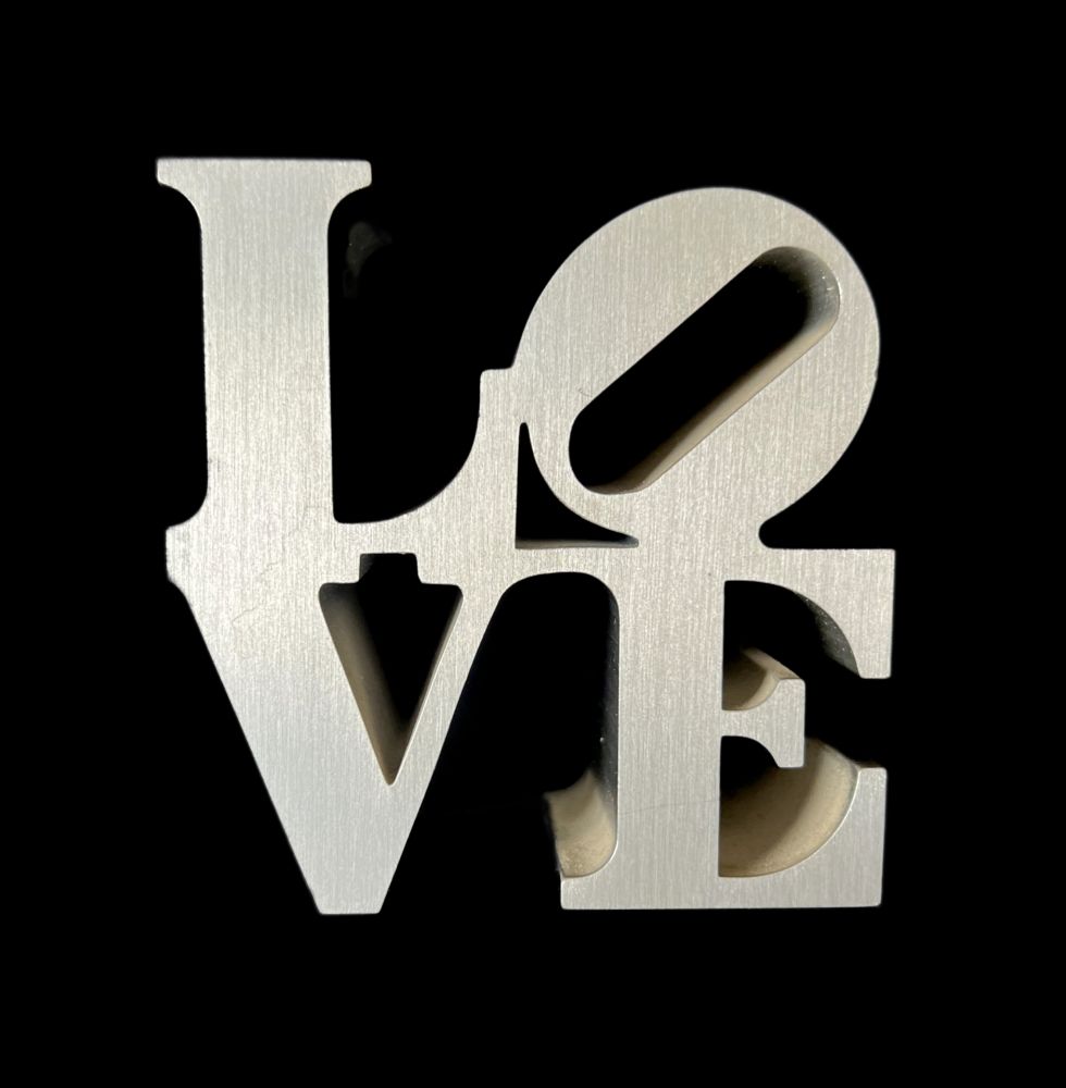 Multiple Indiana - Love (silver)  Medium: Paperweight brass sculpture, 2009,