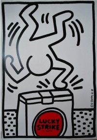 Sérigraphie Haring - Lucky Strike, 1987