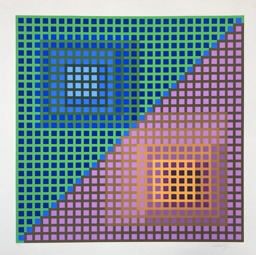 Lithographie Vasarely - Lum