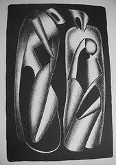 Lithographie Archipenko - Luminositè des formes (Les formes vivantes)