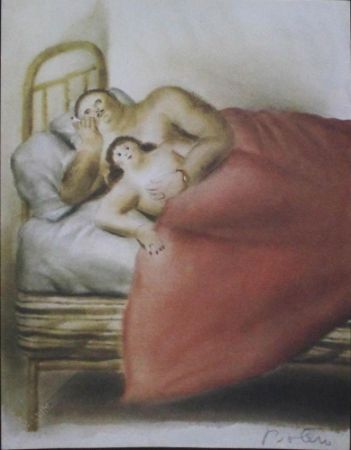 Lithographie Botero - Lussuria, 