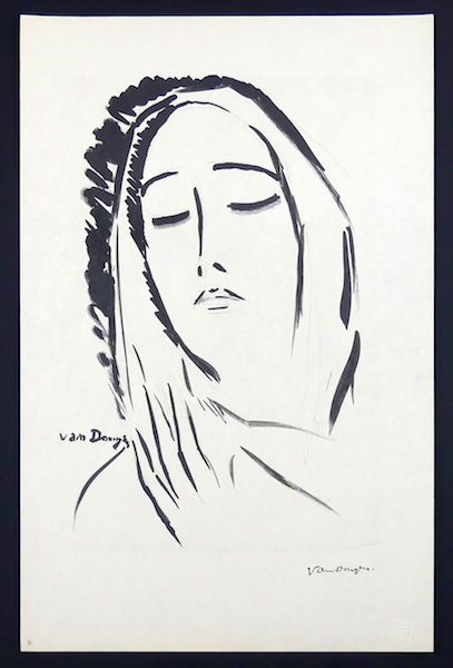 Lithographie Van Dongen - L'Écharpe