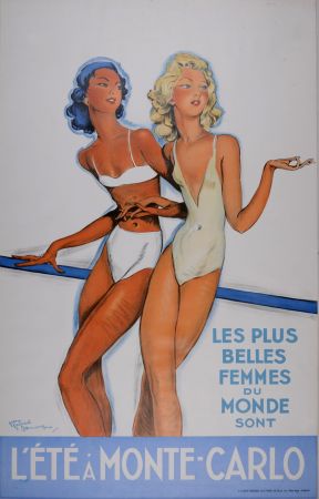 Affiche Domergue - L'Été à Monte-Carlo