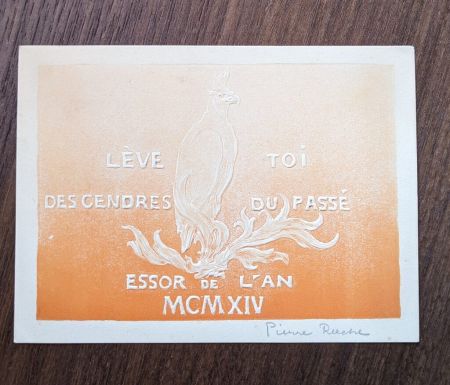 Aucune Technique Roche - Lève-toi des cendres du passé (greeting card for the new year, 1914)