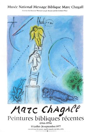 Lithographie Chagall - '' Léchelle de Jacob ''