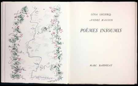 Livre Illustré Masson - Léna Leclercq. POÈMES INSOUMIS. 8 lithographies en couleurs (1963)
