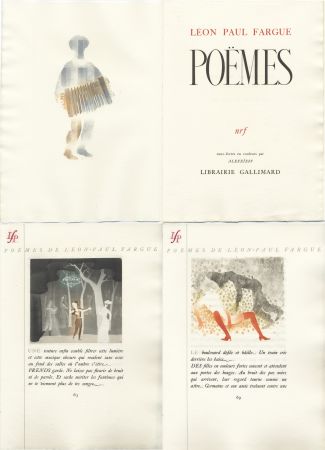 Livre Illustré Alexeïeff - Léon-Paul Fargue : POÈMES. Eaux-fortes en couleurs par Alexeïeff (1943)