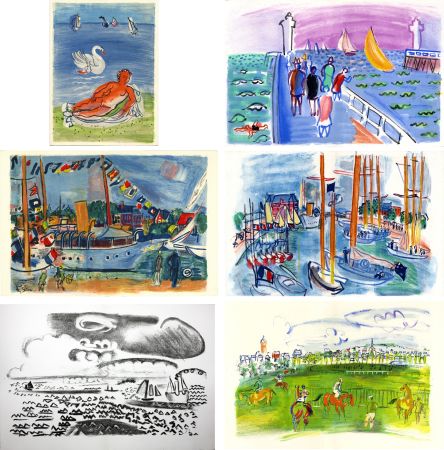 Livre Illustré Dufy - M. de Saint-Pierre : LES CÔTES NORMANDES. Lithographies de Raoul Dufy (1961)