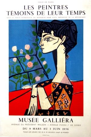 Affiche Picasso -  M  Jacqueline  Exposition les Peintres  Témoins de leur Temps  Musée Galiera