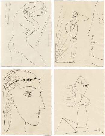 Livre Illustré Picasso - M. Toesca : SIX CONTES FANTASQUES. 6 gravures originales (1953)