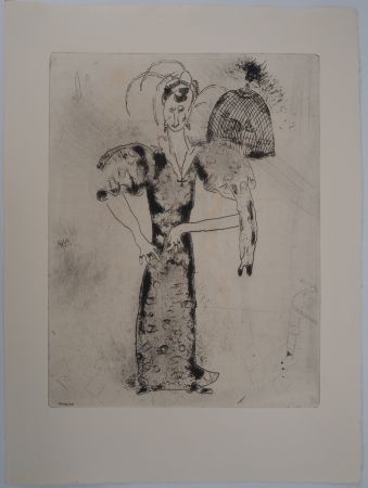 Gravure Chagall - Madame Sobakévitch