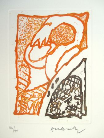Aquatinte Alechinsky - Maint corps des chambres 1
