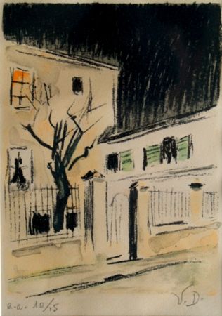 Lithographie Van Dongen - Maison a Paris