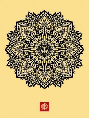 Sérigraphie Fairey - Mandala Ornament 1 Cream