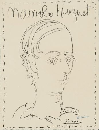 Lithographie Picasso - Manolo Huguet