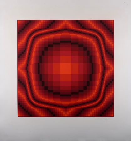 Sérigraphie Vasarely - Mantra Rouge, c.1977 - Hand-signed & numbered!