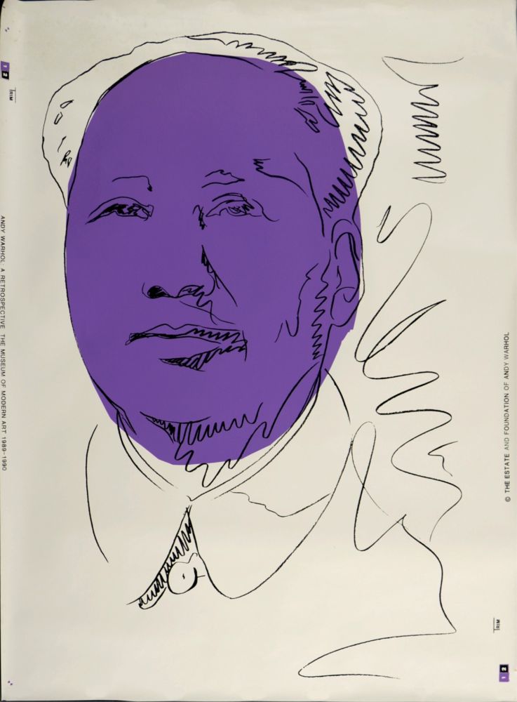 Sérigraphie Warhol - Mao, 1989 - Very large!