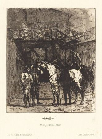 Eau-Forte Et Aquatinte Lewis-Brown - Maquignons / Horse Dealers