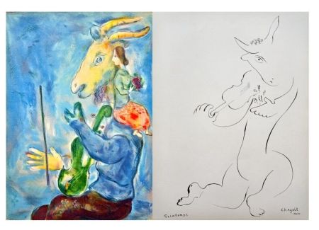 Lithographie Chagall - Marc Chagall, Spring, 1938, Original Lithograph and Stencil on Paper 