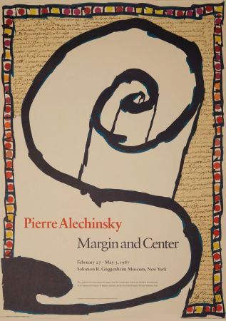 Lithographie Alechinsky - Margin & Center Guggenheim NY