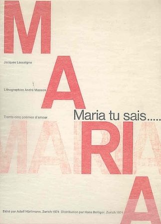 Livre Illustré Masson - Maria, tu sais