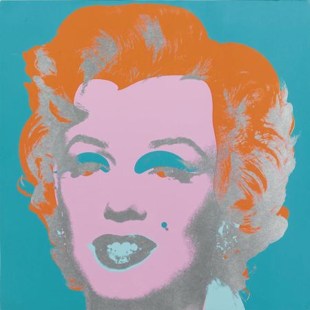 Sérigraphie Warhol - Marilyn Monroe (FS II.29) (Blue/Orange)