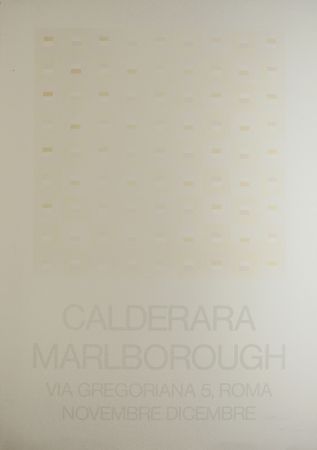 Sérigraphie Calderara - Marlborough (SIGNED silkscreen exhibition poster on fine paper)