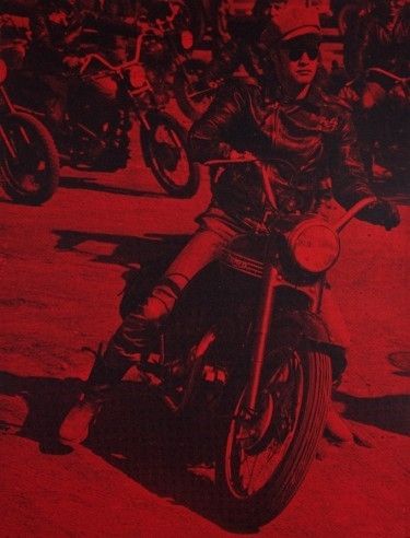 Sérigraphie Young - Marlon Brando (Bike)