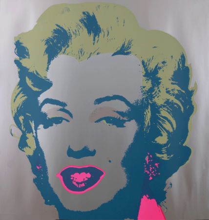 Sérigraphie Warhol - Marylin (#A), c. 1980 - Very large silkscreen enhanced with silver ink