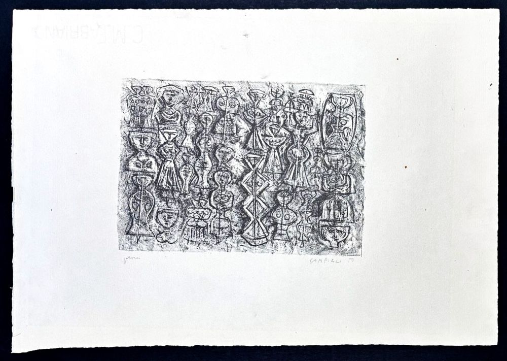 Lithographie Campigli - Massimo Campigli (1895–1971) – Follia di donne – Lithograph on Fabriano paper – 1959