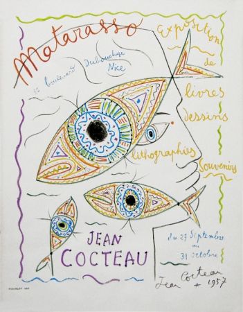 Lithographie Cocteau - Matarasso (Gallery exhibition poster)