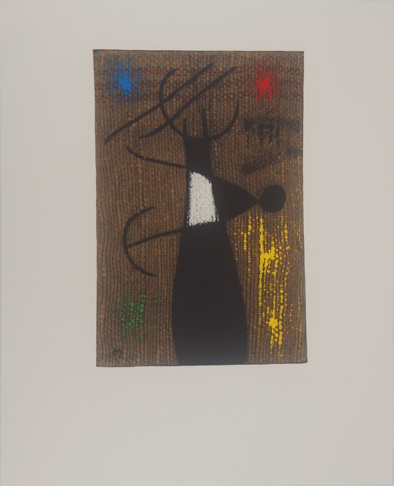 Lithographie Miró - Maternité, Femme et enfant