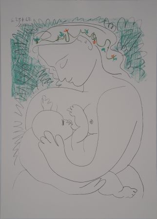 Lithographie Picasso - Maternité, grand modèle