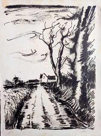 Gravure Vlaminck - Maurice de Vlaminck - Chemin de Manou, 1956 (Tete qui Tourne)