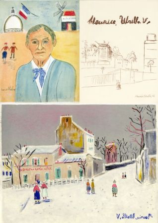 Livre Illustré Utrillo - MAURICE UTRILLO, V. 11 lithographies originales (Paris, 1956)