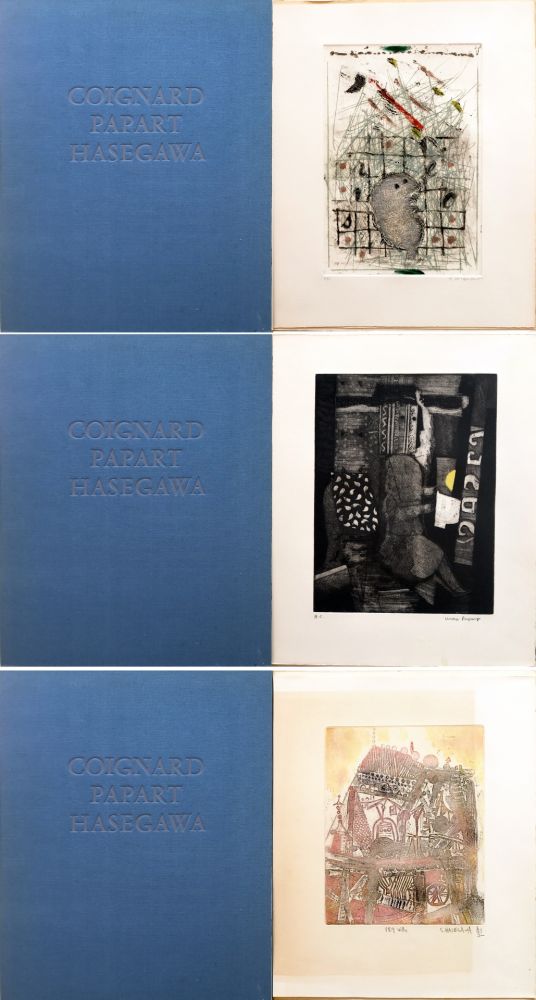 Eau-Forte Et Aquatinte Papart - MAX PAPART - JAMES COIGNARD - SHOICHI HASEGAWA : HOMME DANS LA VILLE. 3 GRAVURES ORIGINALES