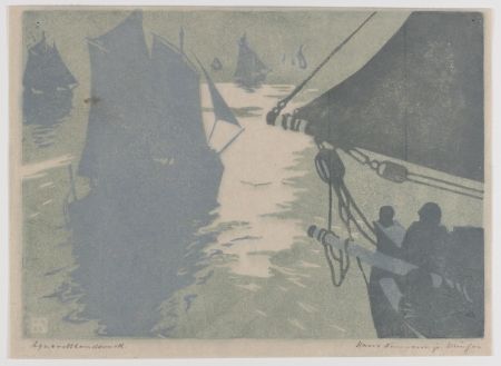 Gravure Sur Bois Neumann - Meeresruhe (Calm Sea)