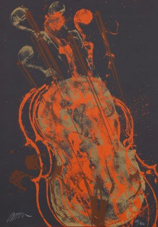Lithographie Arman - Melody for strings