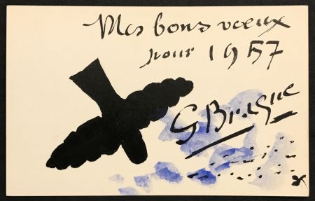 Aucune Technique Braque - Mes bons voeux pour 1957 (Greeting Card)