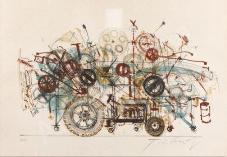 Lithographie Tinguely - Meta-machine 