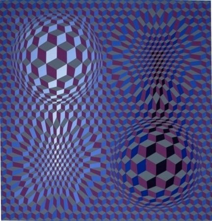 Lithographie Vasarely - Metagalaxie