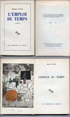 Livre Illustré Matta - Michel Butor. L'EMPLOI DU TEMPS (1 des 40 avec l'eau-forte rehaussée de Matta) 1956.