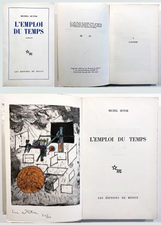 Livre Illustré Matta - Michel Butor. L'EMPLOI DU TEMPS (1 des 40 avec l'eau-forte rehaussée de Matta) 1956
